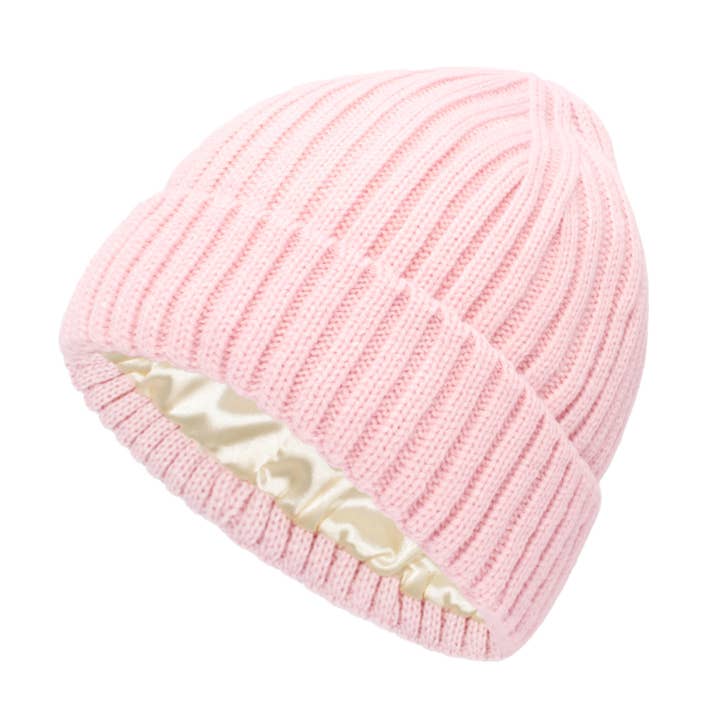 MKS America - Wholesale Beanie - Women's - Satin Lined Knit Beanie Hat 9 colors14