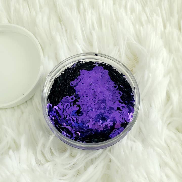 Tots And Tumblers Art - Wholesale Keychain - Women's - Purple Awareness Ribbon Bear Keychain9