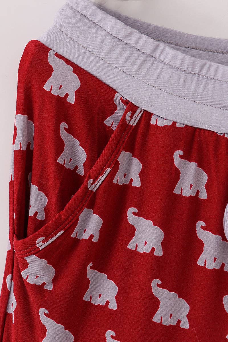Aspen Rain Boutique - Wholesale Sleepwear Bottom - Women's - Alabama roll tide elephant print bamboo pajamas pants2