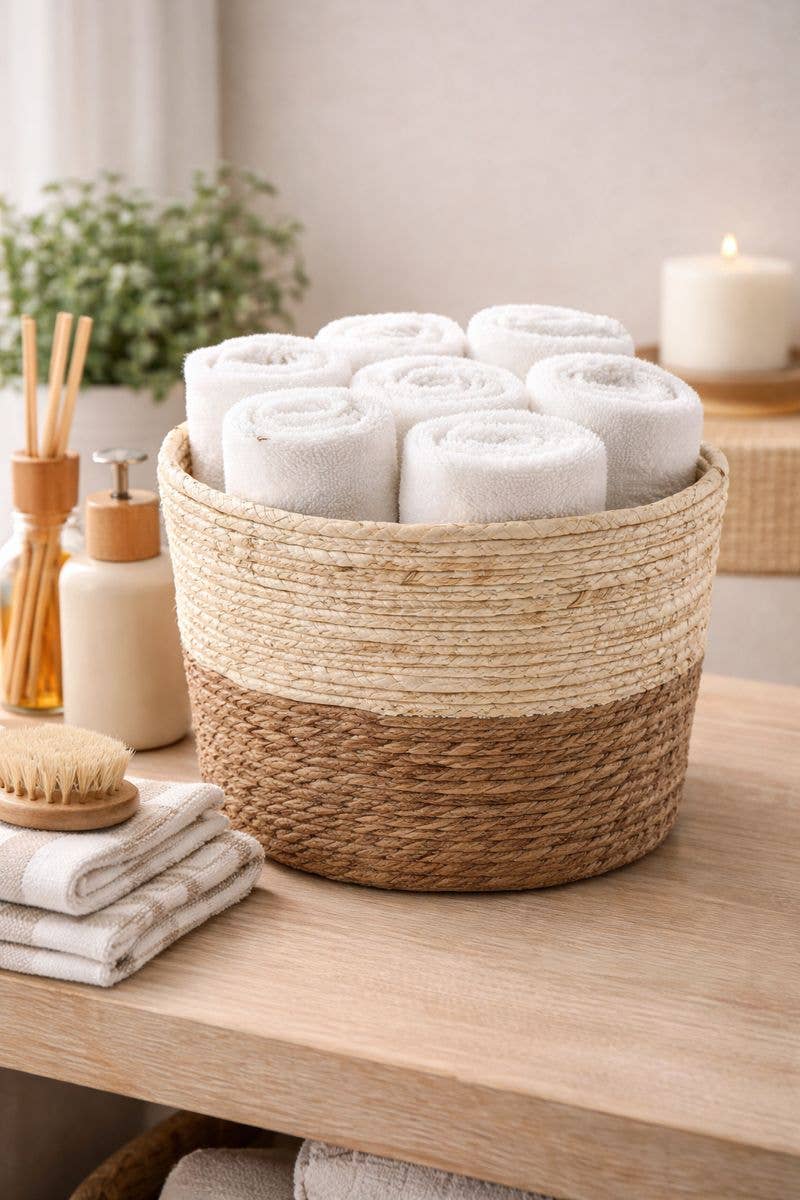 Napco - Wholesale Plant Pot - 2 Tone Baskets Set of 3 - Storage - Planters Item # 651981