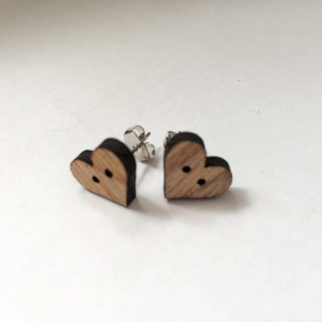 Cornish Whispers - Vendita all'ingrosso Orecchini a bottone - Orecchini a forma di cuore0