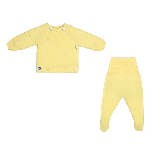 gul Kyr Baby Set med gul hatt (3 stycken) 100% bomull för wholesale på Faire