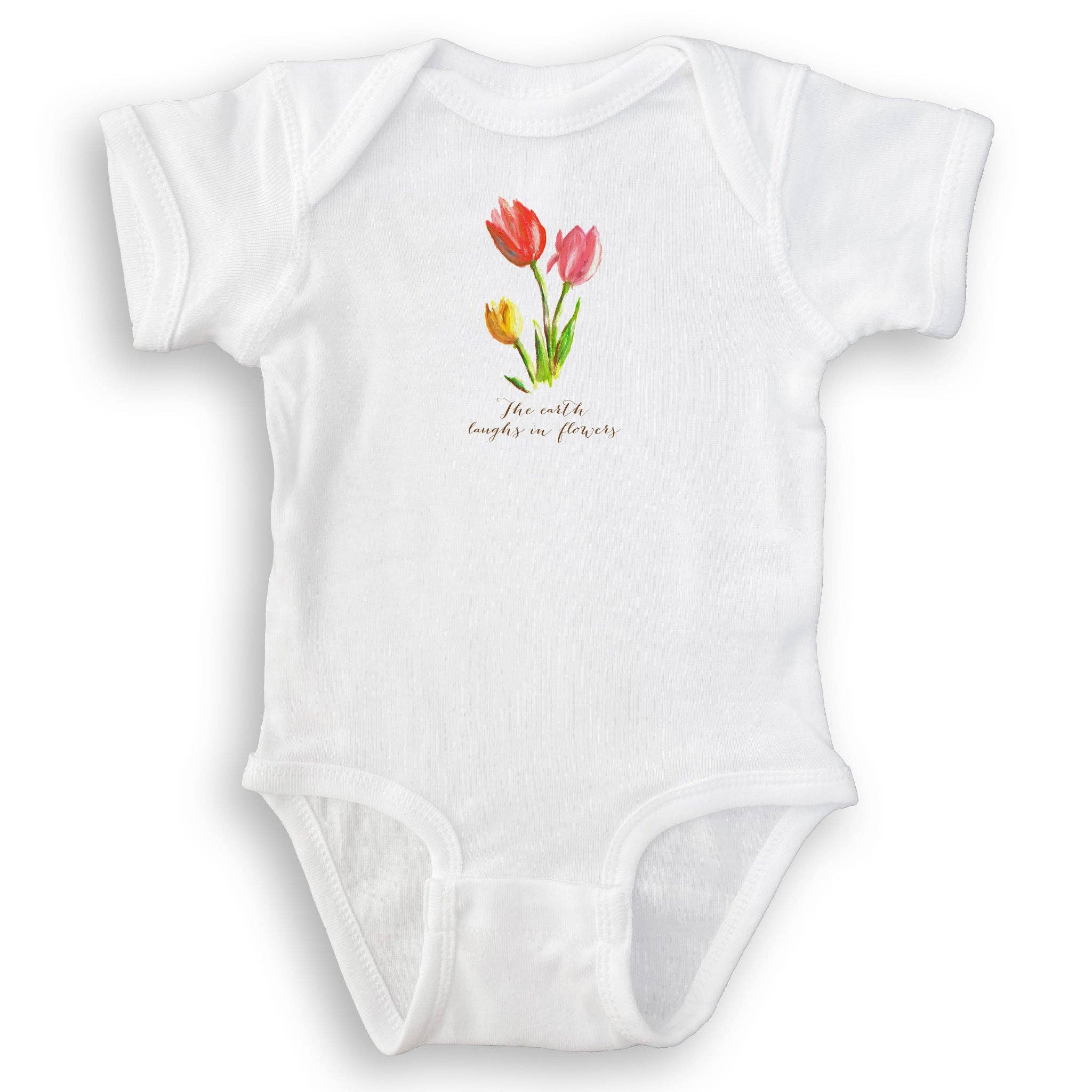 French Graffiti – wholesale Tea towel – Three Tulips with Quote14