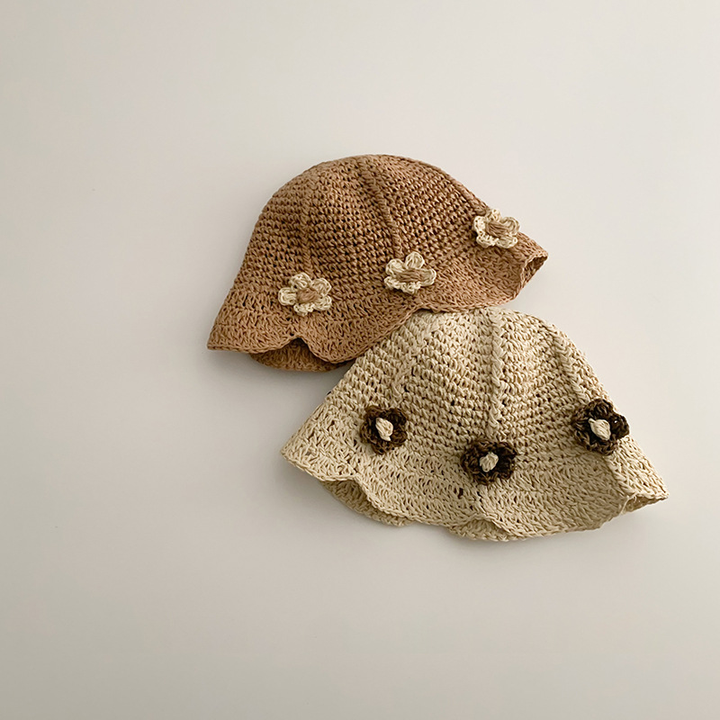 Annie & Charles – Engroshandel Bøllehat – til børn – Annie & Charles® sommerhat med papyrusblomster3