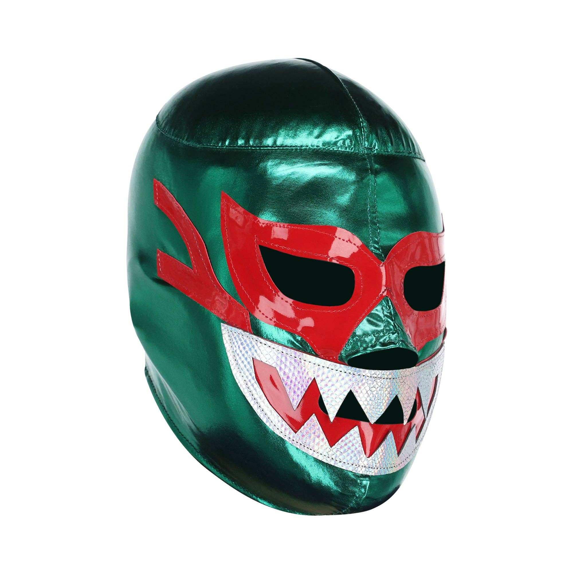 Three Mask - Wholesale Costume - Unisex - Lucha Libre Combo Pack (Red, Green, Silver) | 3x Authentic Mexican Luchador Masks  | Pro-Fit Adult Size3
