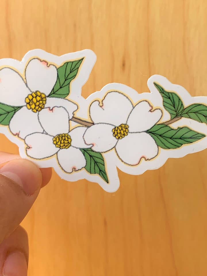 Adesivo in vinile Dogwood Flower Midwest Missouri per la vendita all'ingrosso da parte di Frankie Blue