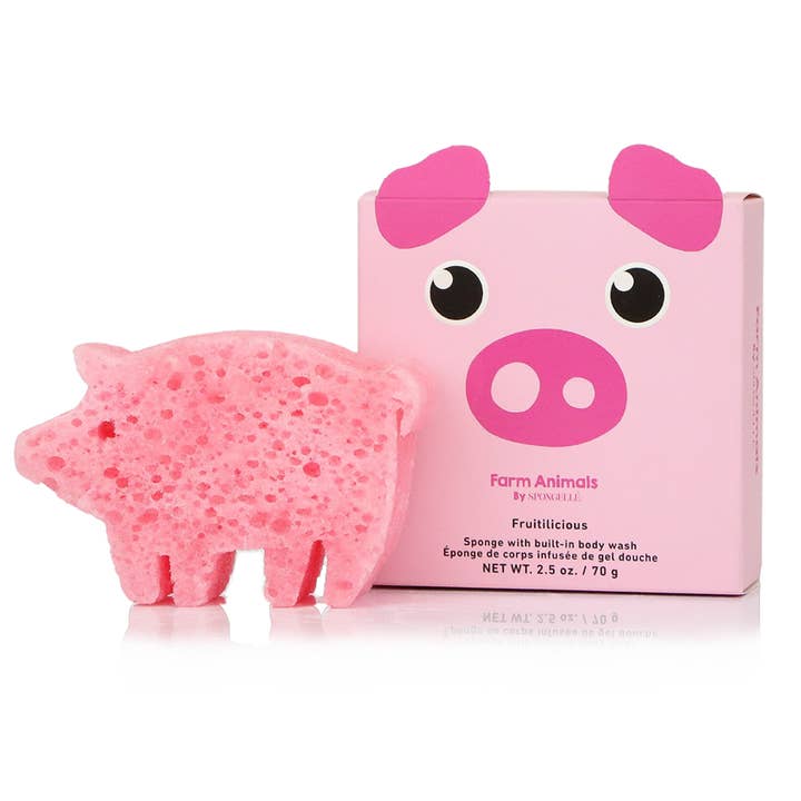 Spongellé - Wholesale Sponge - Kids & Baby - Peggy Pig Farm Animals Sponge  | Kids | Kids Products