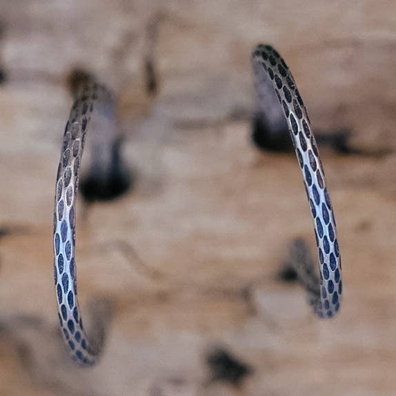 Cholla Hoops (fabriqués sur commande) pour la vente par Crooked Trails Silver