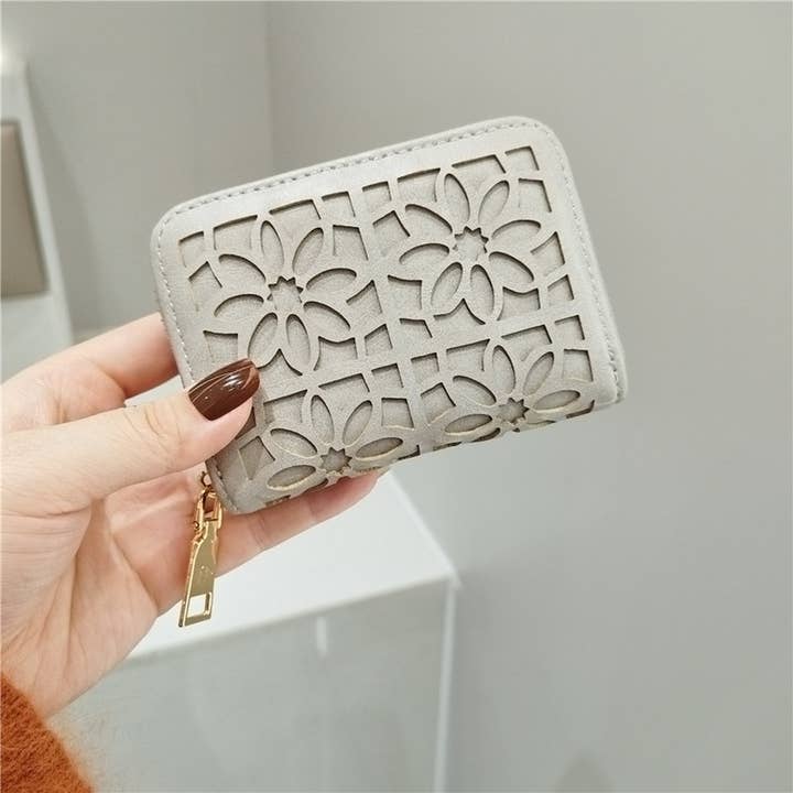 ACCITY - Wholesale Coin Purse - Women's - SIMPLE AND STYLISH HOLLOW CARD HOLDER COIN PURSE_CWAB2553