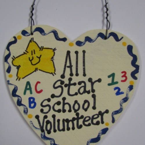 Skolvolontärlärargåvor 5045 All Star School Volunteer för wholesale av Nannie and B's Crafts