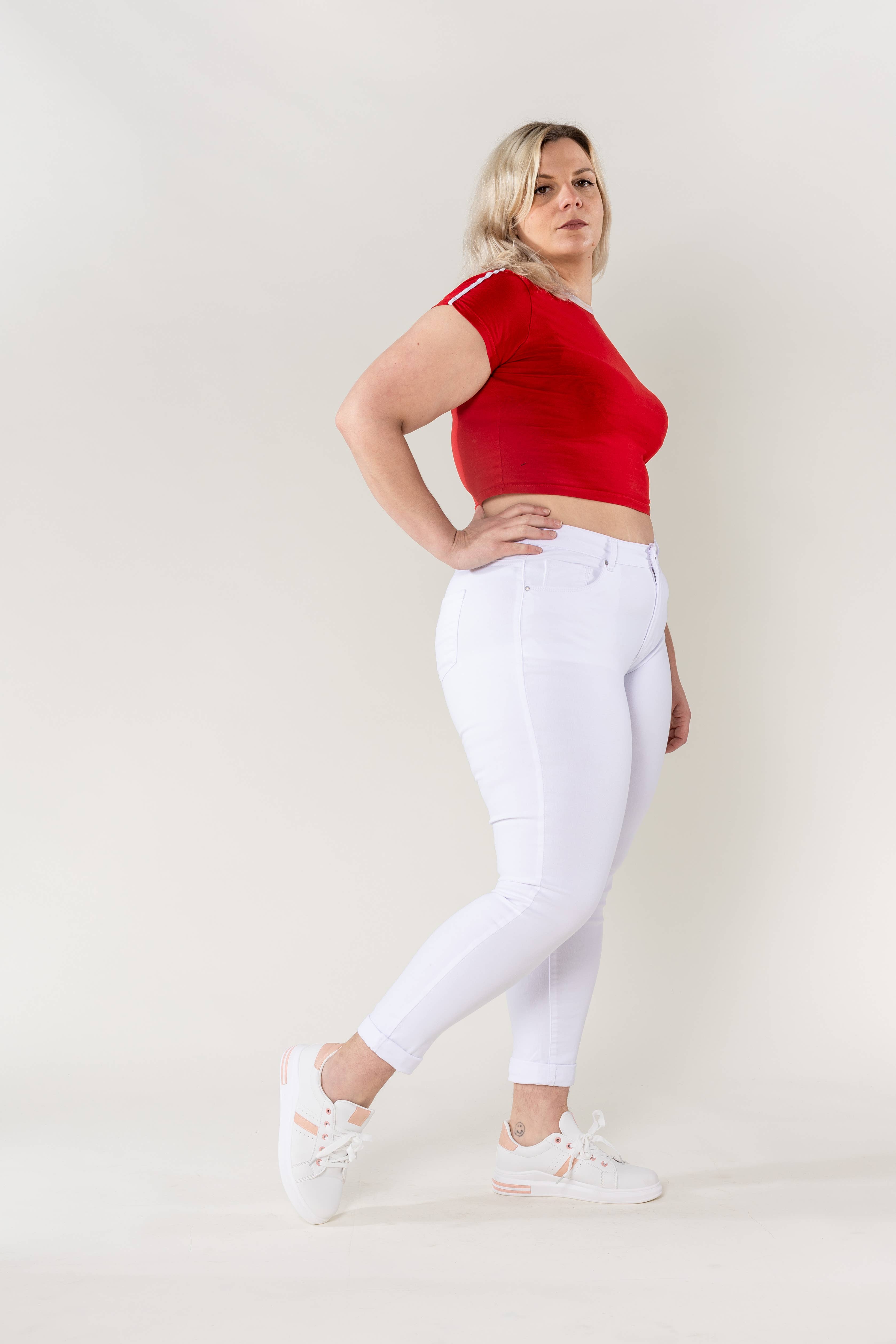 Nina Carter – Calças - Mulher por atacado – Tamanho Plus Curve Plus Tamanho Voltar ao Pescoço P1996