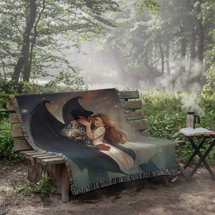 MagicMerchEmporium - Wholesale Throw Blanket - ACOTAR Romantasy Lovers Woven Blanket1