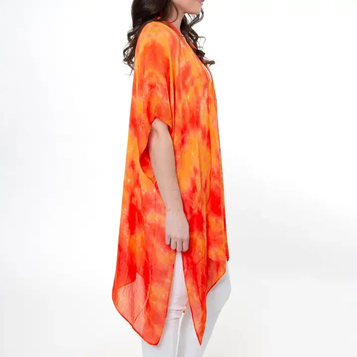 Elsie & Zoey – Engroshandel Strandbadekåbe – Dame – Kylah Orange Crush Letvægts En Størrelse Badedragt Dække Op5