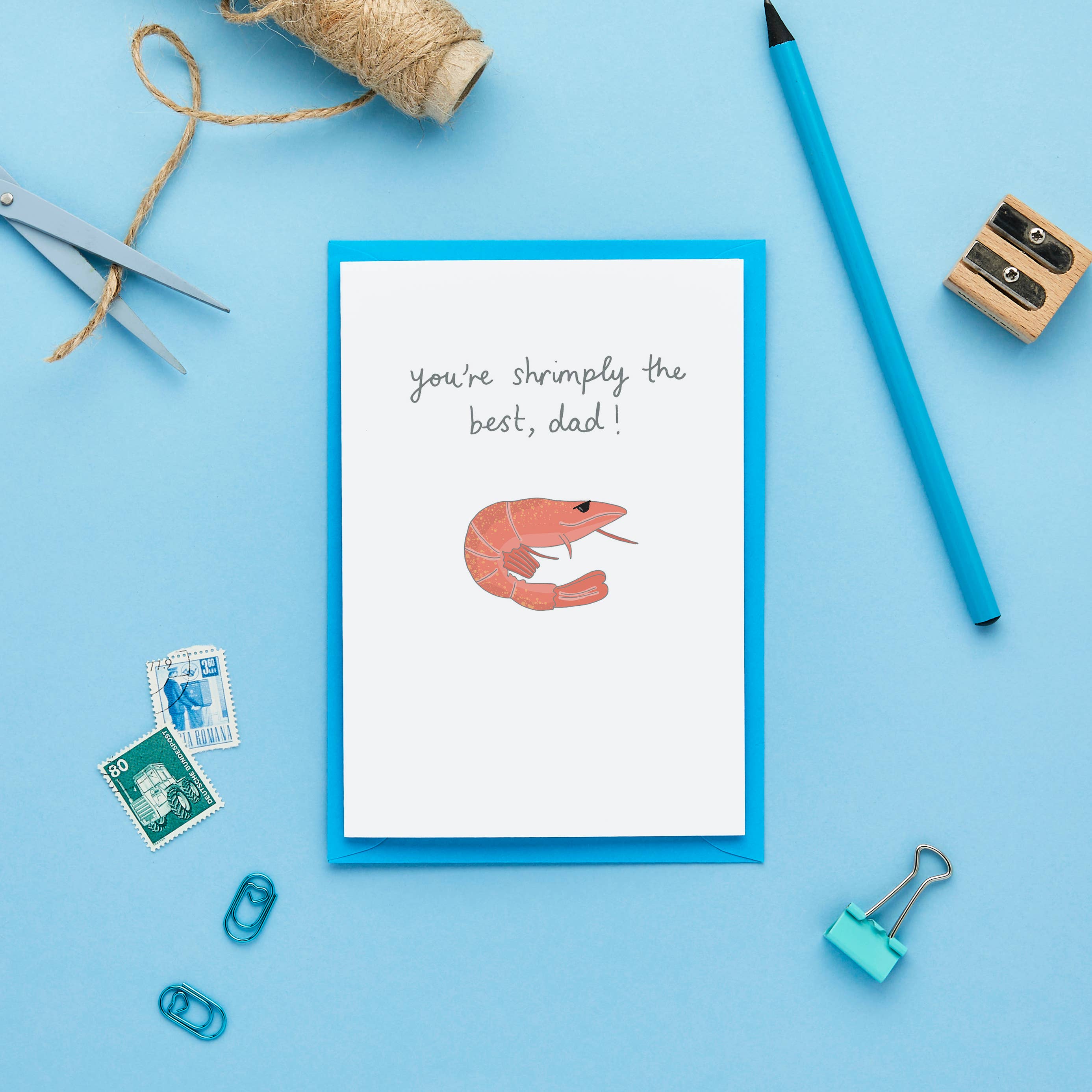 You've Got Pen On Your Face - Vente Carte pour la fête des Pères - Carte amusante pour la fête des pères | Carte d'anniversaire pour papa | Carte de crevettes2