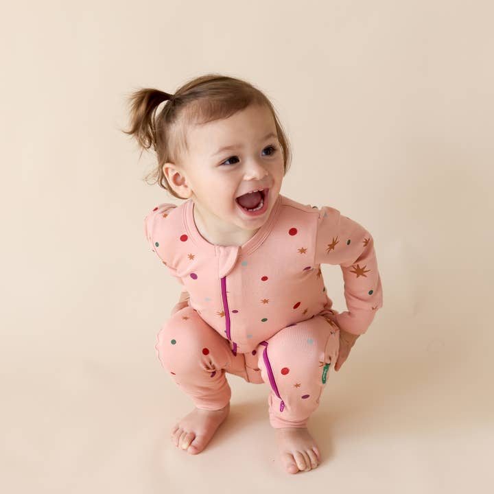Parade Organics - Wholesale Sleepsuit - Baby - Organic Signature Print '2-Way' Zip Matching Holiday Romper13