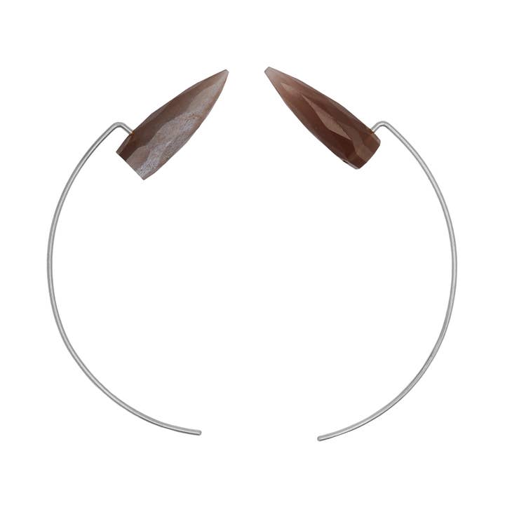 Bullet Shaped Gemstone Earrings for wholesale by Melissa McArthur - Jewellery Made in London