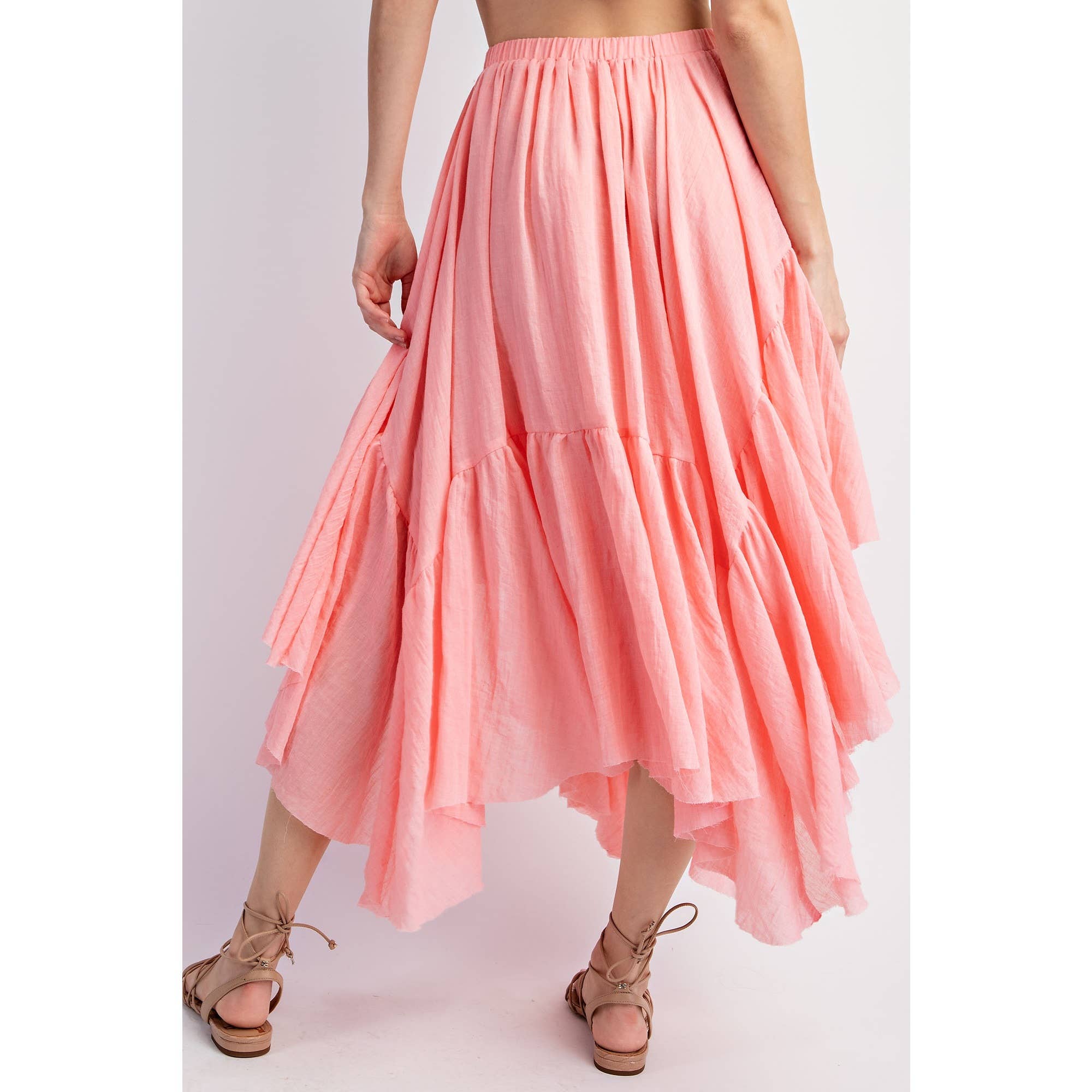 Sweet Generis - Wholesale Skirt - Women's - ASYMMETRICAL RAW-EDGE RUCHED UNEVEN HEMLINE SKIRT8