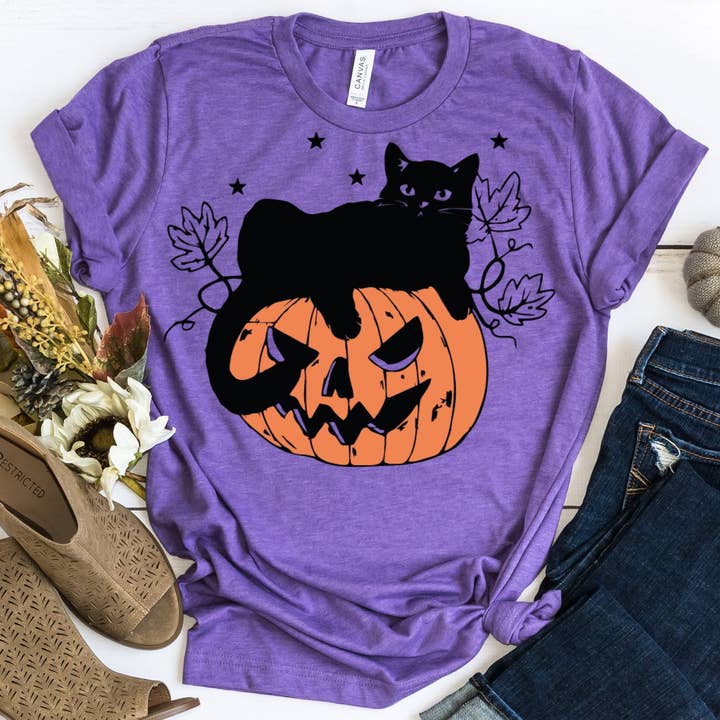 Zwart poenhemd voor katten - Halloween-shirt voor wholesale door The Shirt Company