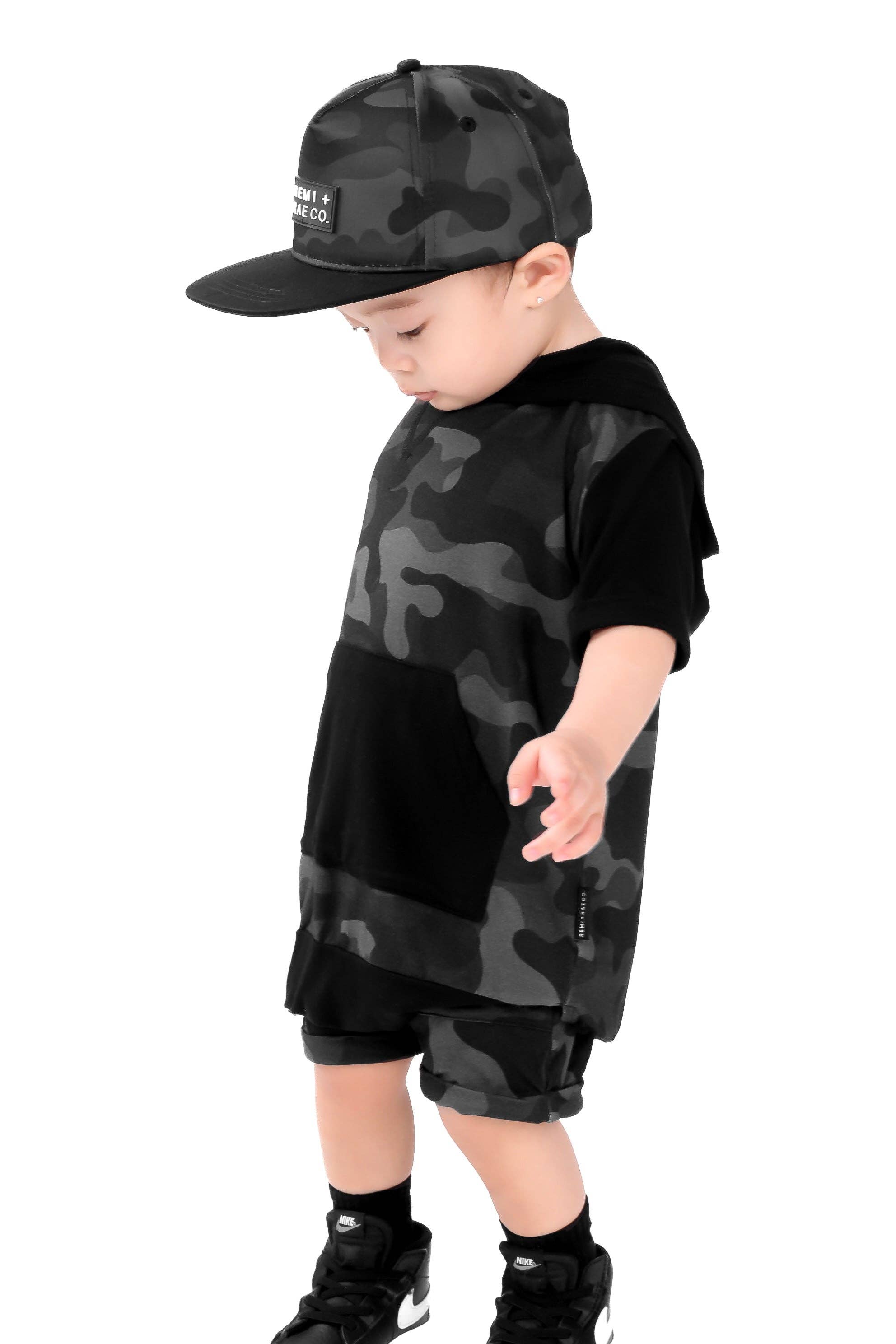 Remi + Rae Co. – Engroshandel Shorts - Børn – BAMBOO HAREM SHORTS - BLACK OPS8