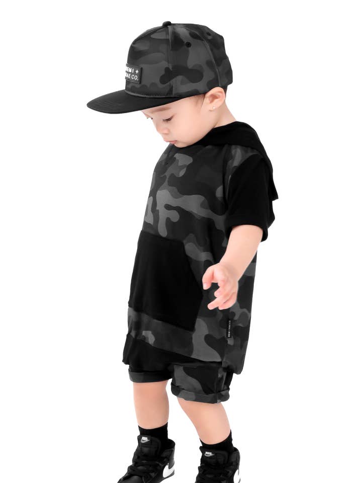 Remi + Rae Co. – Engroshandel Shorts - Børn – BAMBOO HAREM SHORTS - BLACK OPS8