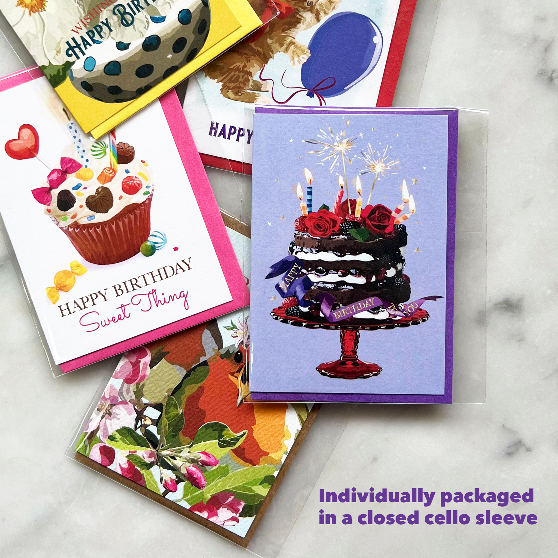 The Red Barn Press - Wholesale Cadeaulabel - Verjaardagskaart | Gelukkige Verjaardag Taart Cadeaulabel3