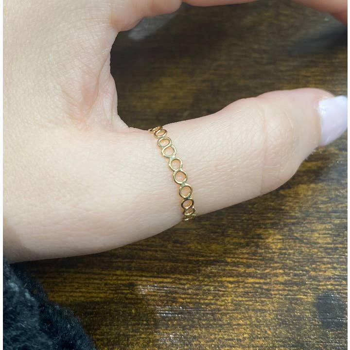10kt massief gouden ring | Stapelring | Massief goud | Stapelring | Sierlijke ring | Minimalistische sieraden I stapelbare ring voor wholesale door Zahav Jewelry