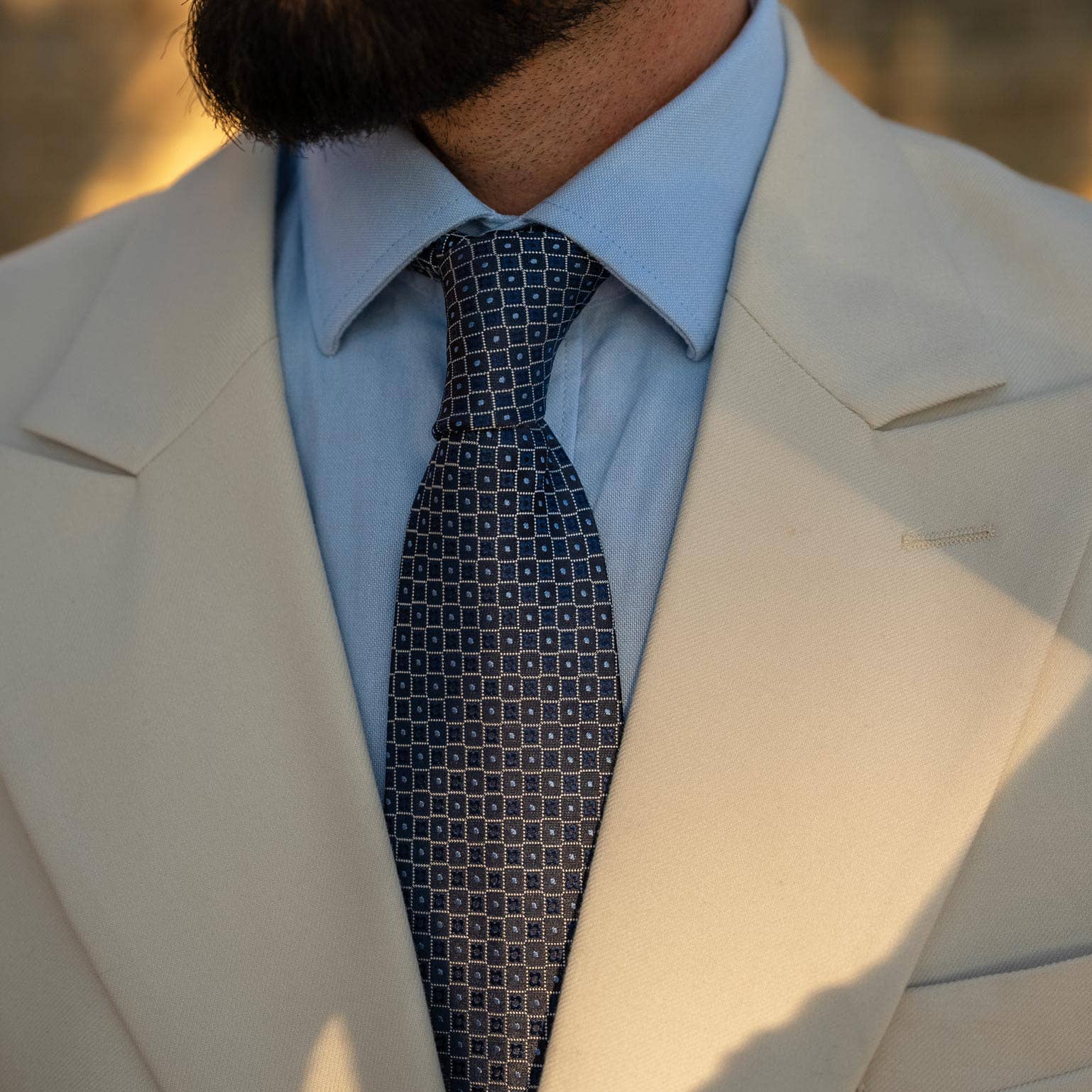 Elizabetta Made in Italy USA - Vendita all'ingrosso Cravatta - Uomo - Ravenna - Cravatta in seta jacquard - Blu1