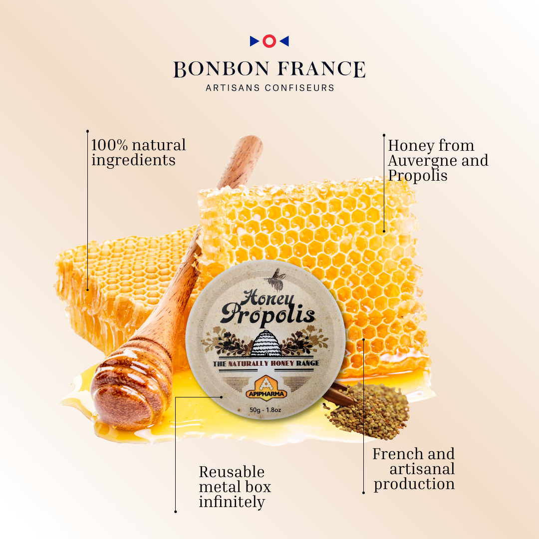 Bonbon-France - Wholesale Hard Candy - Apipharma Propolis Honey - 20% Auvergne Honey - France2