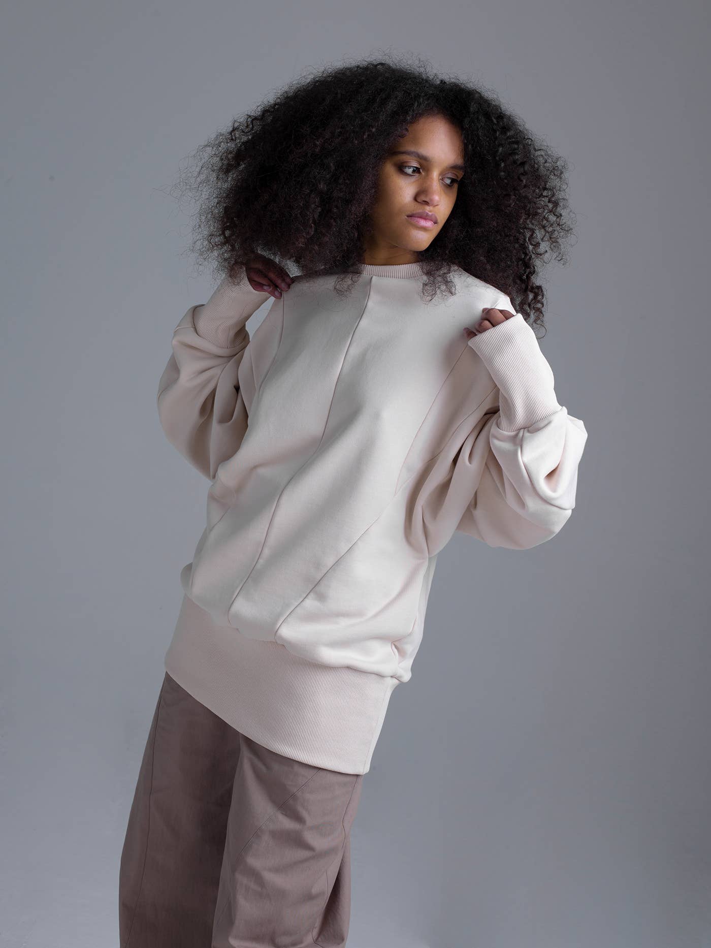 Lerz - Wholesale Sweatshirt - Women's - High Ribbed Oversized Sweatshirt6