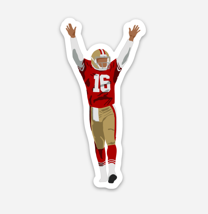 Erin Tucci Designs - Wholesale Sticker - Joe Montana Sticker2