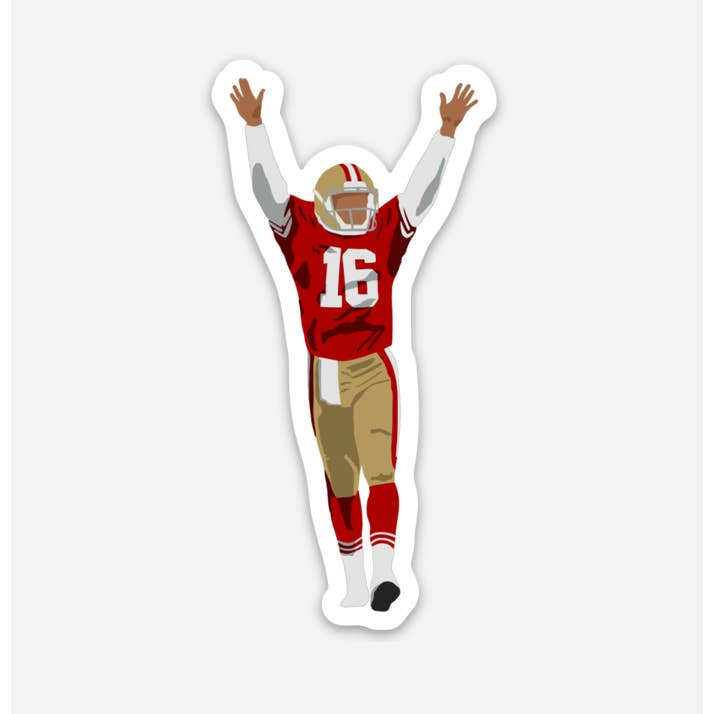 Erin Tucci Designs - Wholesale Sticker - Joe Montana Sticker2