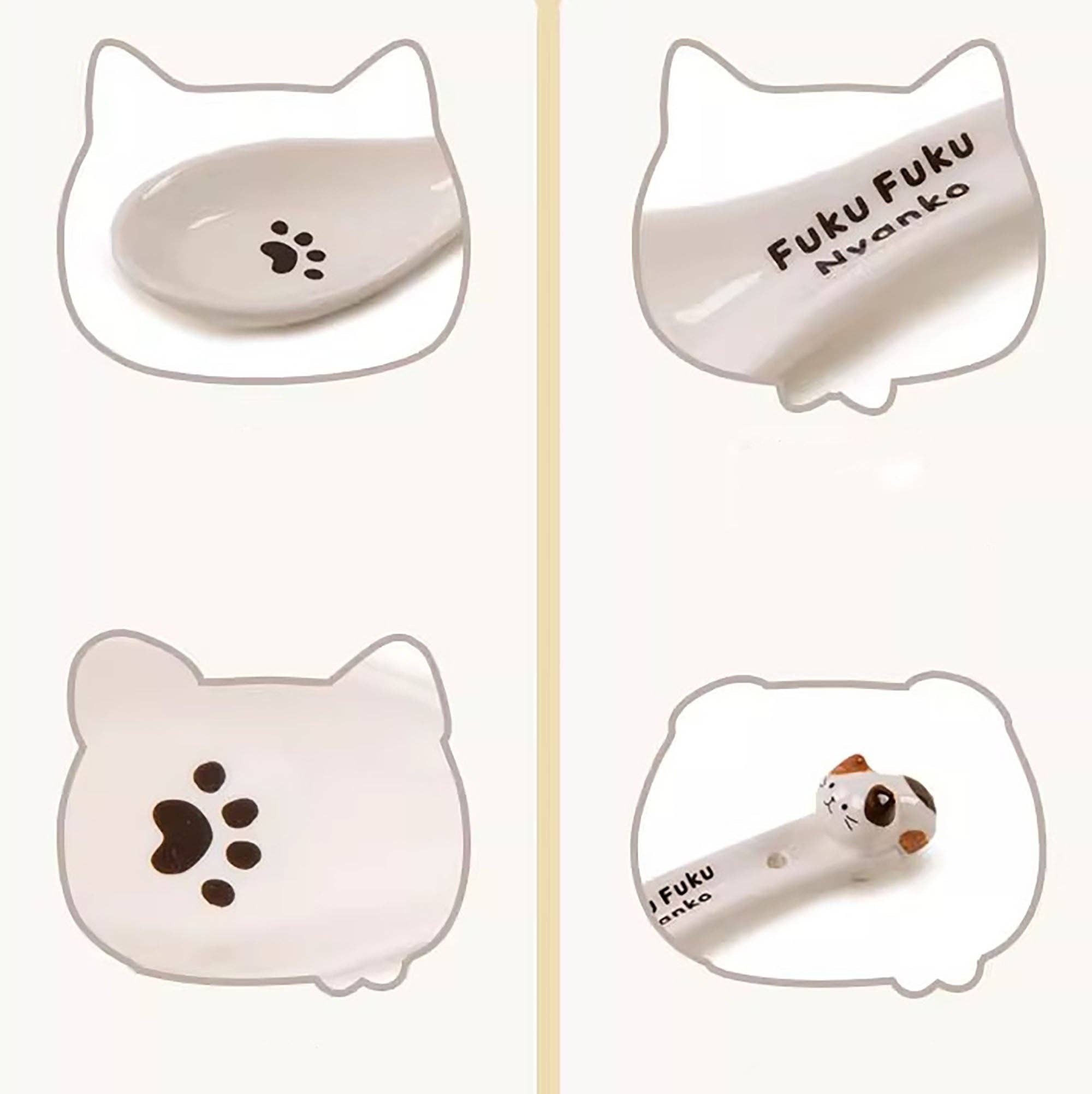 MinoCraft - Wholesale Table Spoon (Cutlery) - Porcelain Spoon with Cute Kitten Pattern11