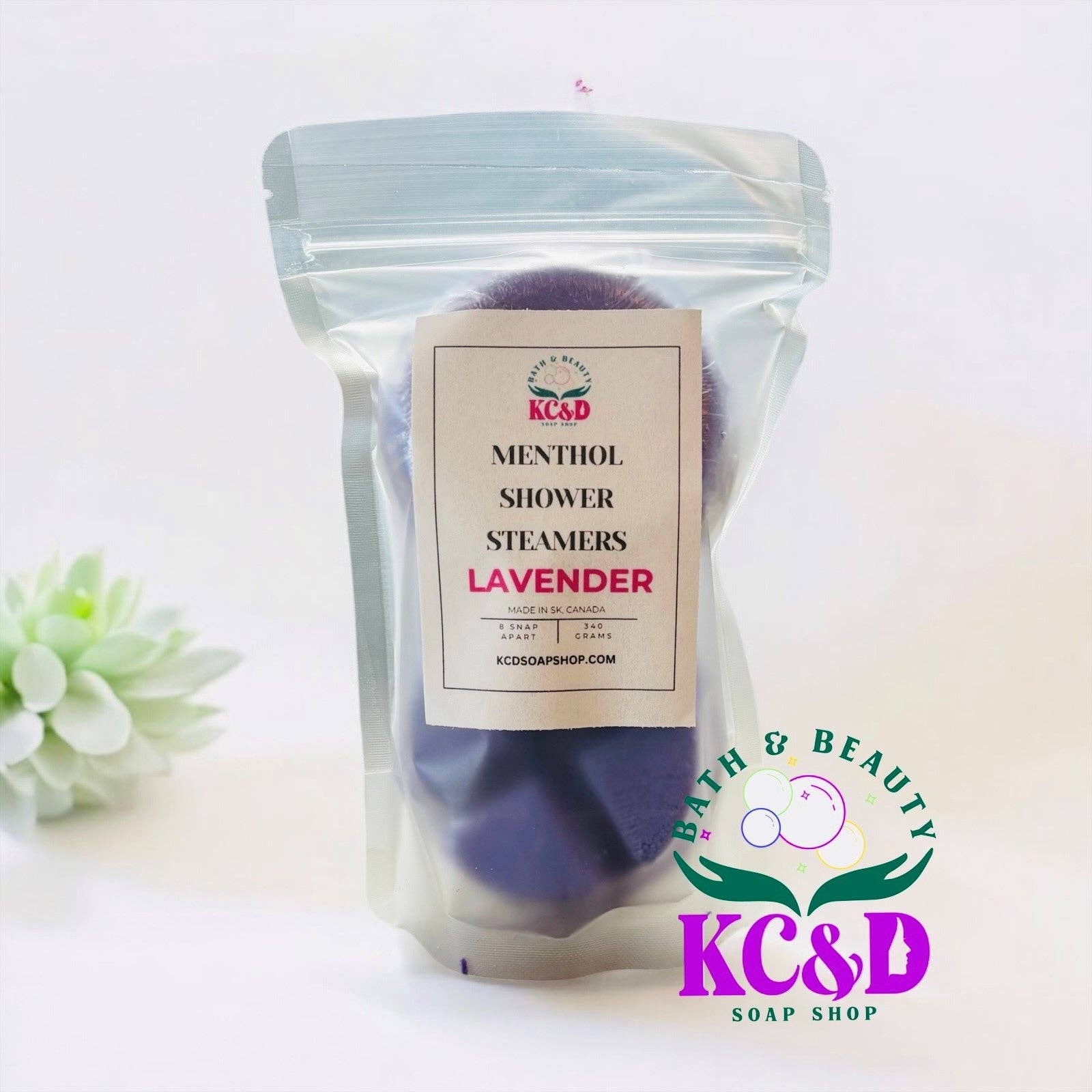 KC&D Soap Shop - Wholesale Shower Steamer/Bomb - Menthol Shower Steamers with Lavender Essential Oil2