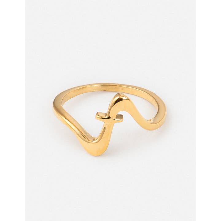 Elevated Faith – wholesale Band/Stackad Ring – Vågig korsring