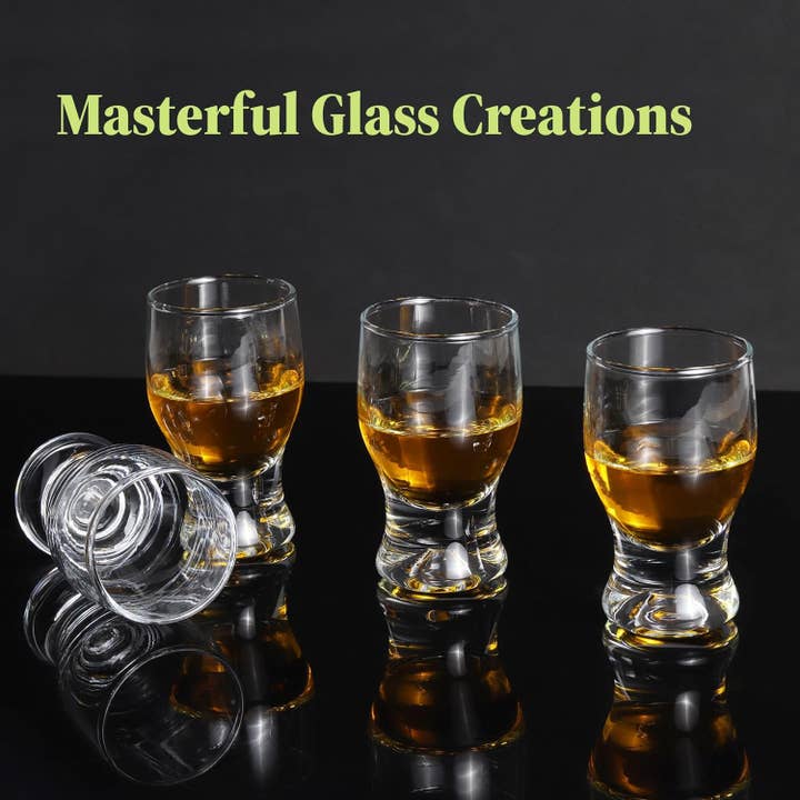 Garden Guru Lawn & Garden Tools - Wholesale Shot Glass - QUAFFER Shot Glass Set of 4 – Elegant Clear Shot Glasses5