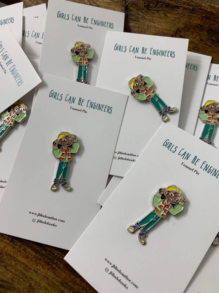 Hannah's Dream Tower Enamel Pin for wholesale by J.H. Lindo Books