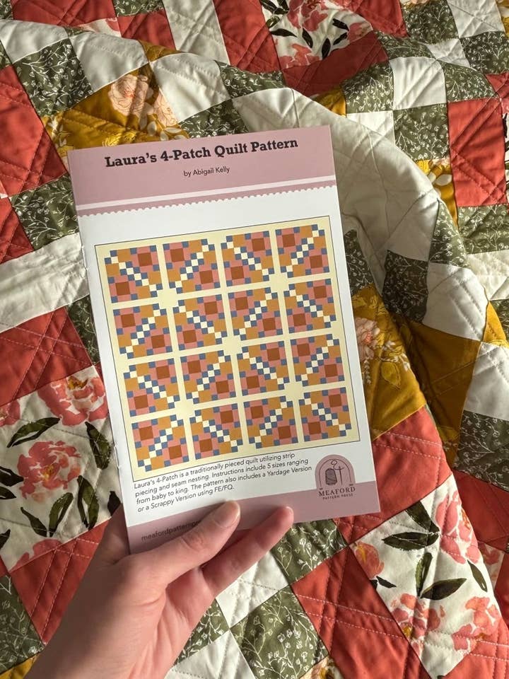 Laura's 4-Patch Quilt Pattern - printed for wholesale by Meaford Pattern Press