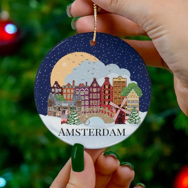 Amsterdam Christmas Ornament for wholesale by simply blessed shy
