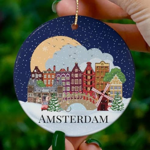 Amsterdam Christmas Ornament for wholesale by simply blessed shy