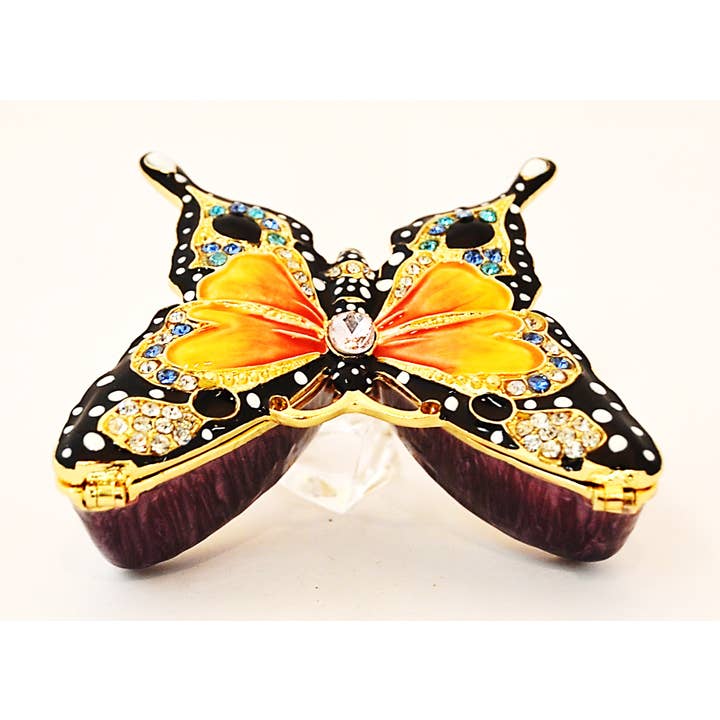 Ciel Collectables – wholesale Jewellery box/organiser – Butterfly Trinket Box with Monarch Coloration