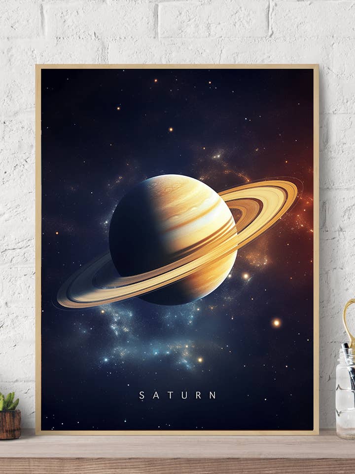 Rings Splendor Saturn Canvas Wall Art Print for wholesale by Arttique - Artistry Canvas Prints