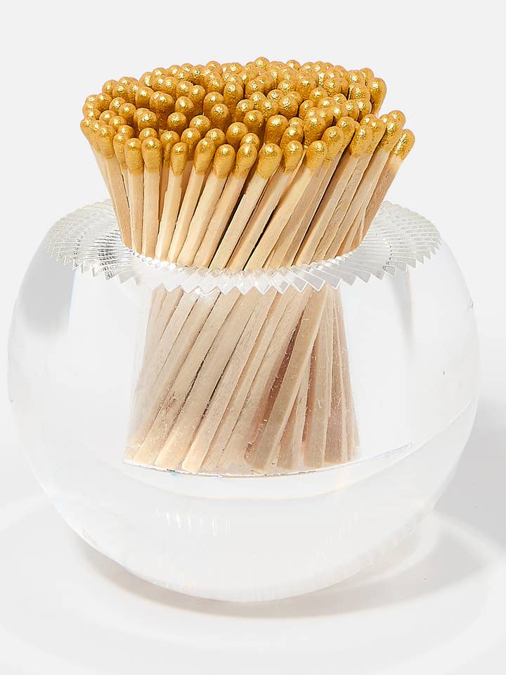 Round Match Striker | Gold Matches for wholesale by Tart By Taylor