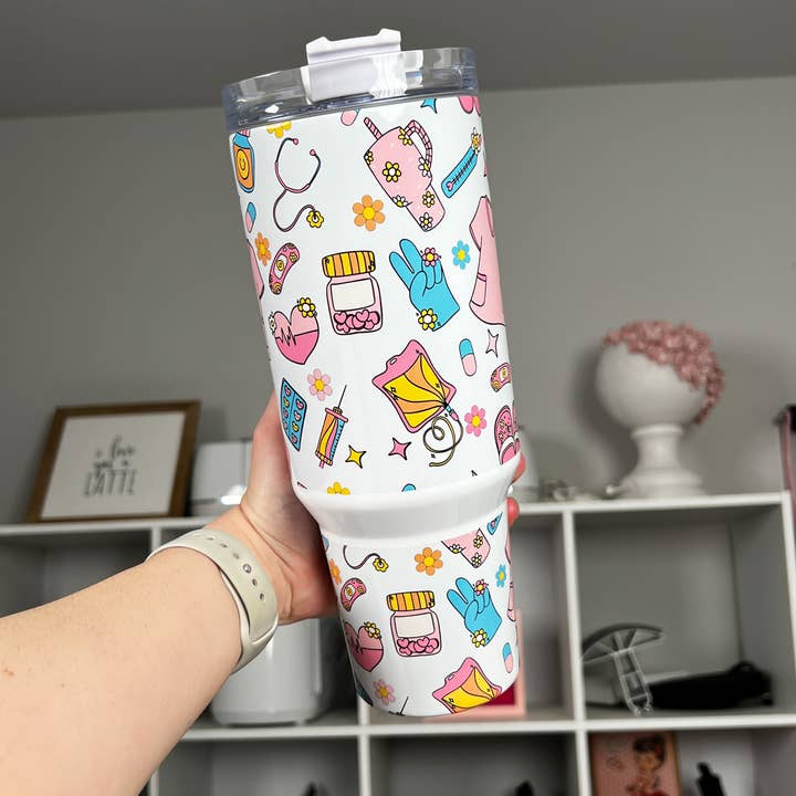 Selena Marie LLC - Wholesale Insulated Mug/Tumbler - Nurse Life 40oz Tumbler Quencher1