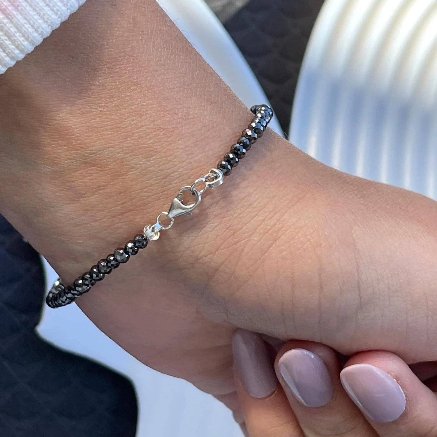 Avellinno - Wholesale Beaded Bracelet - Black Diamond Bracelet, 7 Inches Beaded Bracelet1