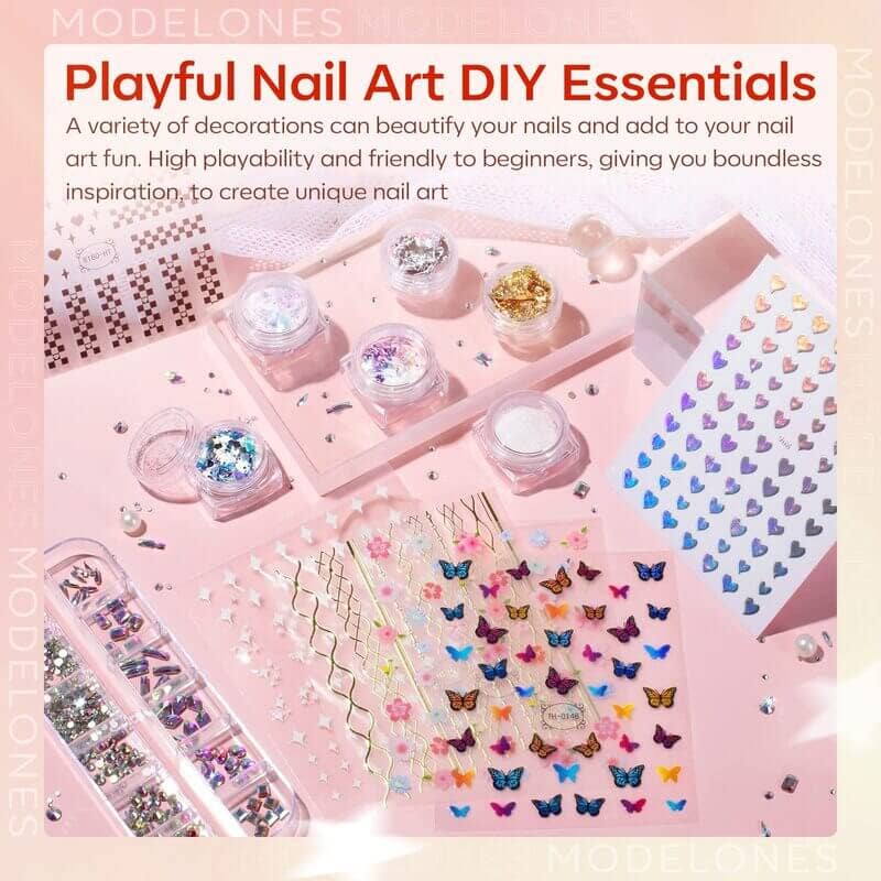 Modelones - Wholesale Nailcare Set - Elegant - 42Pcs 6 Colors Poly Nail Gel Kit3
