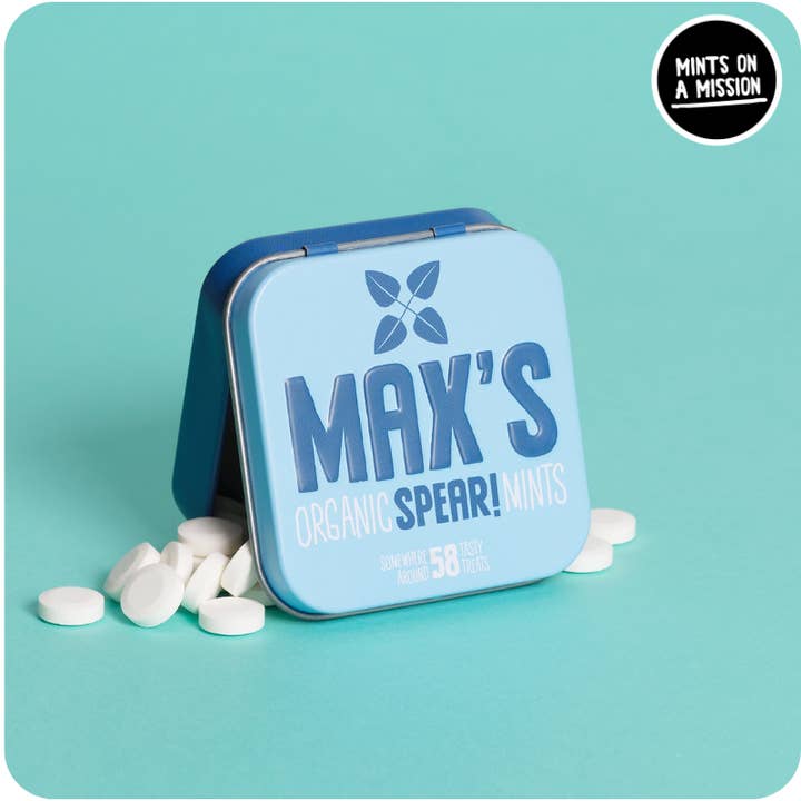 Max’s Organic Spear Mints - 35gr for wholesale by Max's Organic Mints
