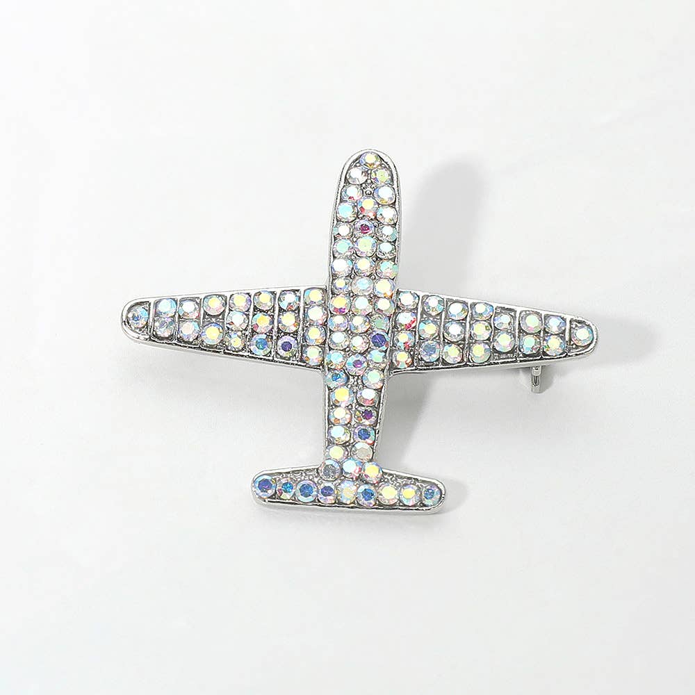 Sensibling Corp. - Wholesale Brooch - Rhinestone Embellished Airplane Pin Brooch4