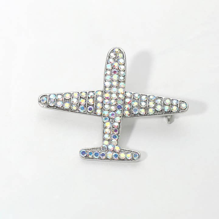 Sensibling Corp. - Wholesale Brooch - Rhinestone Embellished Airplane Pin Brooch4