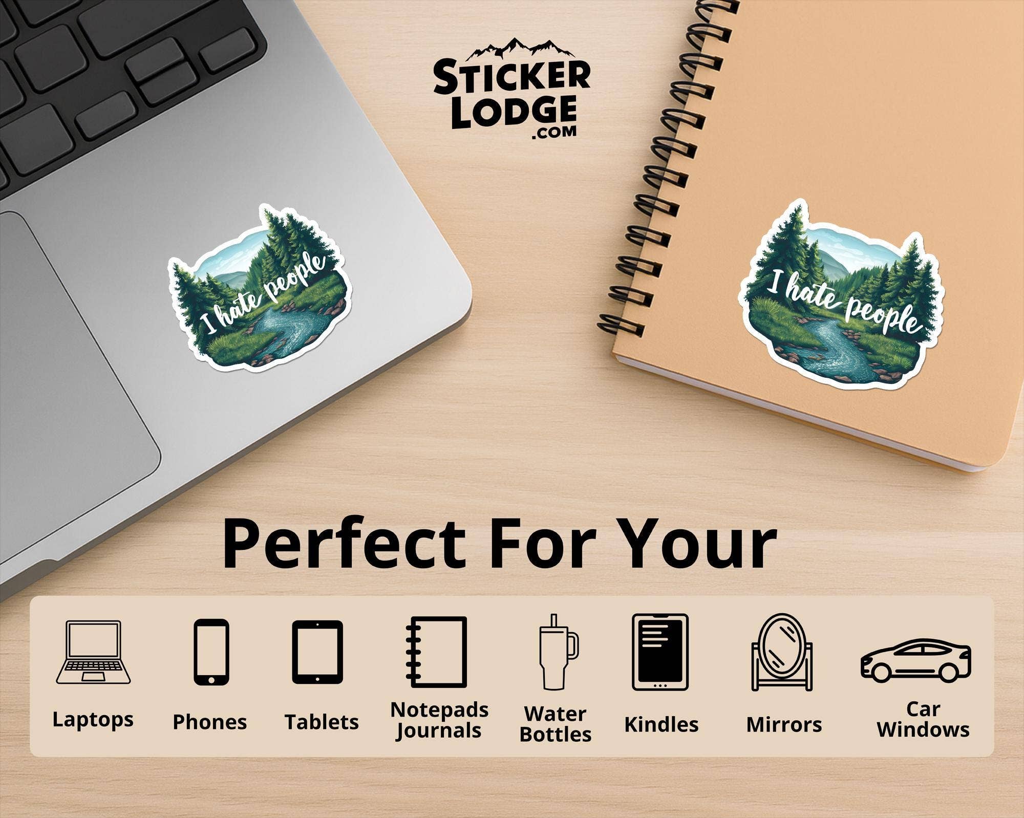 Sticker Lodge - Wholesale Phone & Laptop Stickers - I Hate People Vinyl Sticker2