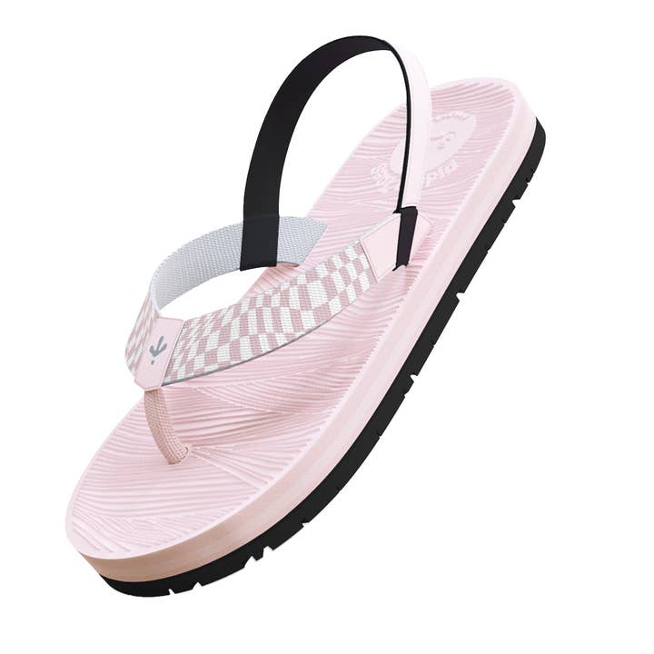 Bubble Gum Flip Flop with Checkers for wholesale by Pidgin Toes